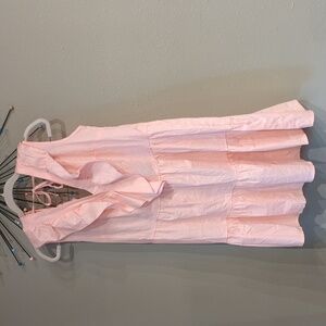 CENY Nordstrom Rack Summer Ruffle Flounce Tiered Light Pink Dress Large